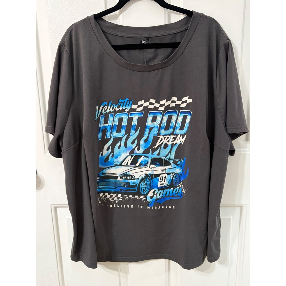 SHEIN | Short Sleeve Crewneck Tee Size 7XL || Charcoal Gray|